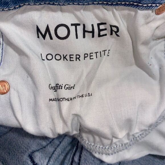 MOTHER Looker Petite in Graffiti Girl - Picture 7 of 7